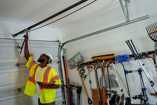 Professional Garage Door Roller Replacement technician working in Harrisonburg city County, VA